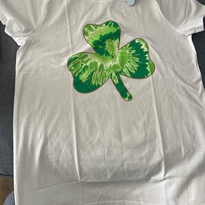 Cat & Jack White Tee with Green Clover